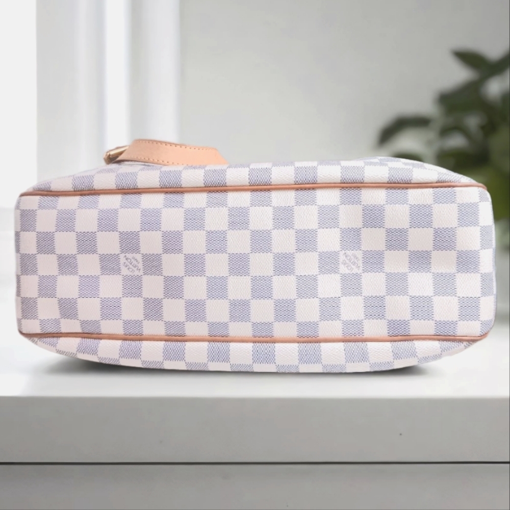 👜✨ Louis Vuitton Siracusa MM Damier Azur Crossbody & Shoulder Bag – EUC 🤍🌸 - Picture 14 of 17